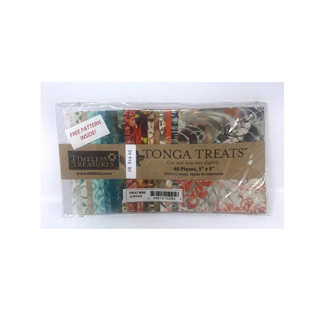 Tonga Treats Treat-Mini‎ Copper 40 Pieces 5x5" Crossroads Pattern Included Free